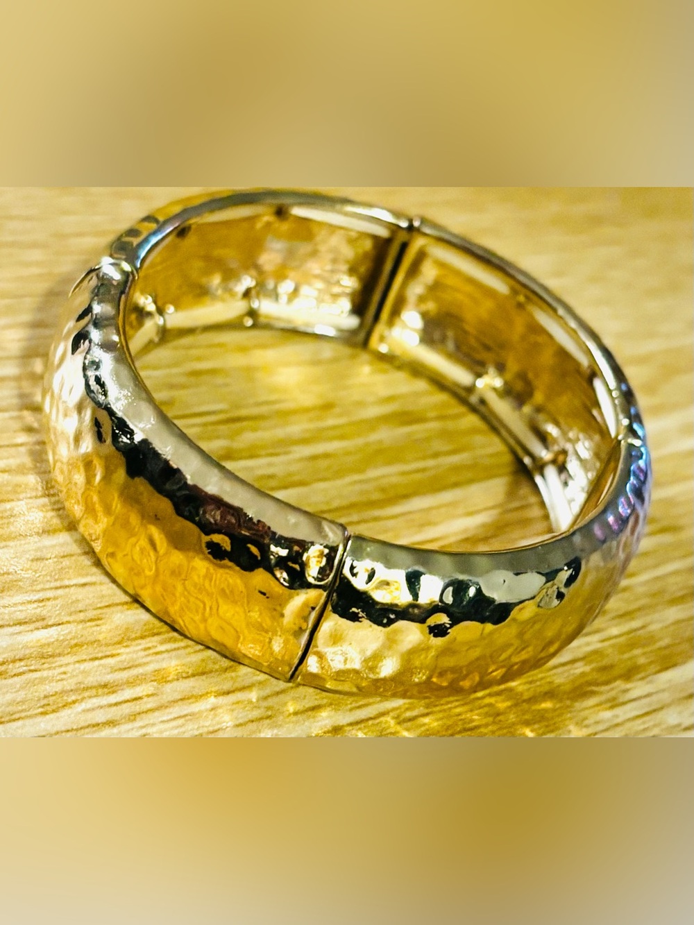 Vintage Hammered Gold Bracelet